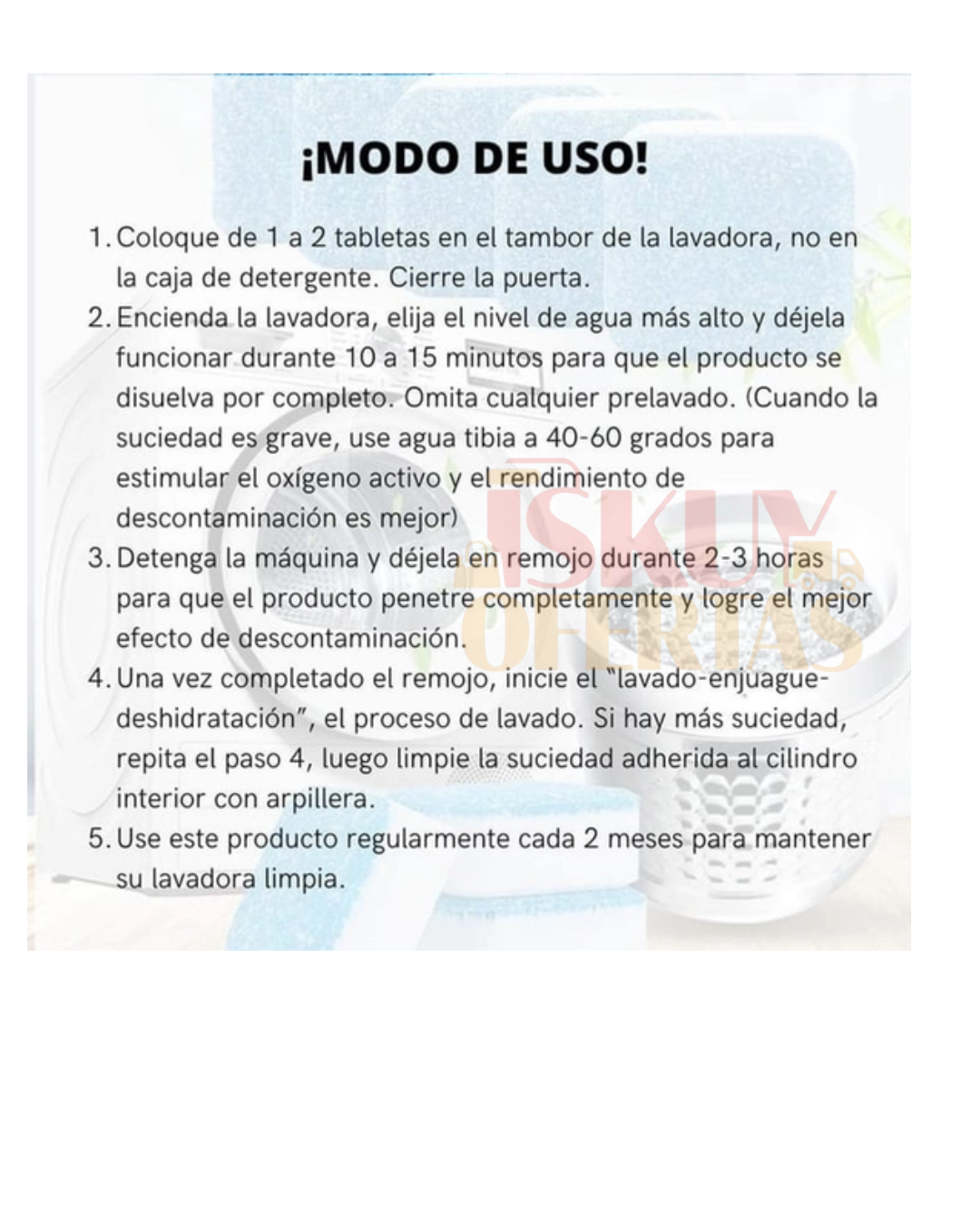 PASTILLA DE LIMPIEZA PARA LAVADORA
