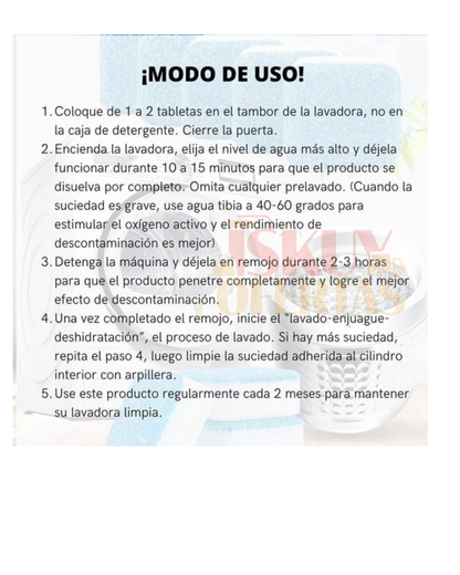 PASTILLA DE LIMPIEZA PARA LAVADORA